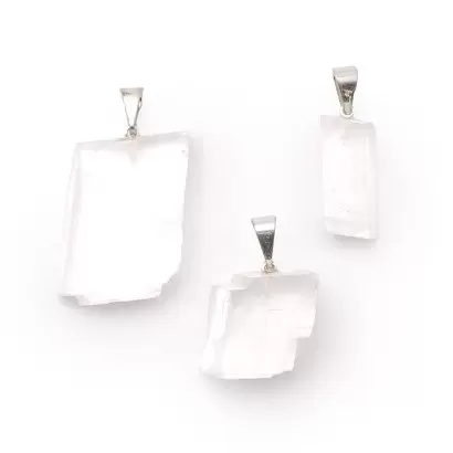 Pendentif Pierre brute en Calcite Optique - Les Merveilles de