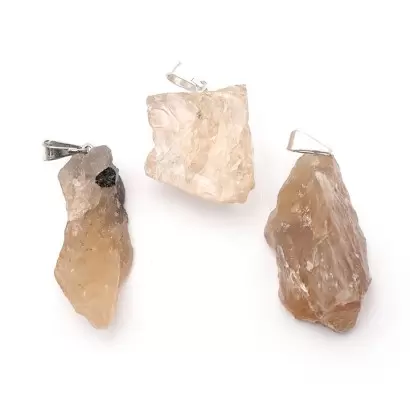 Pendentif Pierre brute en Citrine Naturelle - Les Merveilles de