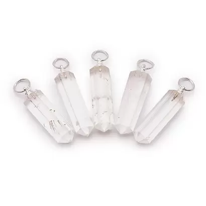 Pendentif Pointe en Cristal de Roche - Les Merveilles de Lilou