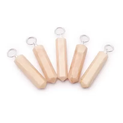 Pendentif Pointe en Pierre de Lune Rose - Les Merveilles de