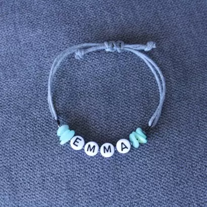Bracelet « Emma » en Amazonite - Les Merveilles de Lilou