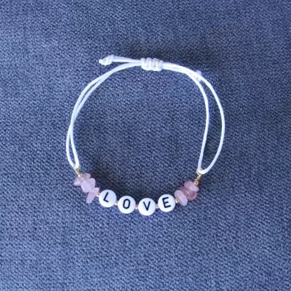 Bracelet « Emma » en Quartz Rose - Les Merveilles de Lilou