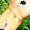 Bracelet Léna en Cornaline & Plaqué Or - Les Merveilles de Lilou