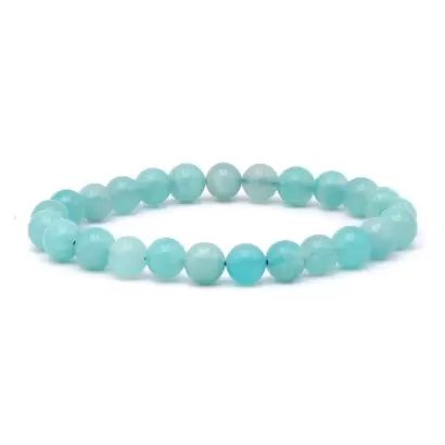 Bracelet à boules en Amazonite - Les Merveilles de Lilou