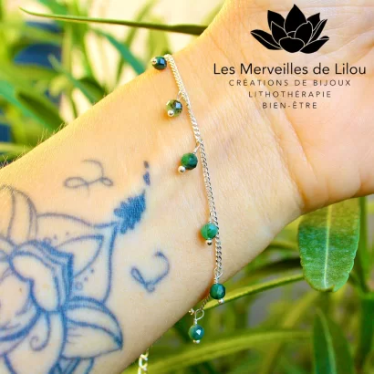 Bracelet Léna en Emeraude & Argent 925 - Les Merveilles de Lilou
