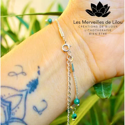 Bracelet Léna en Emeraude & Argent 925 - Les Merveilles de Lilou