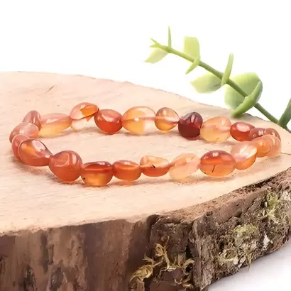 Bracelet Pierres Roulées en Cornaline - Les Merveilles de Lilou