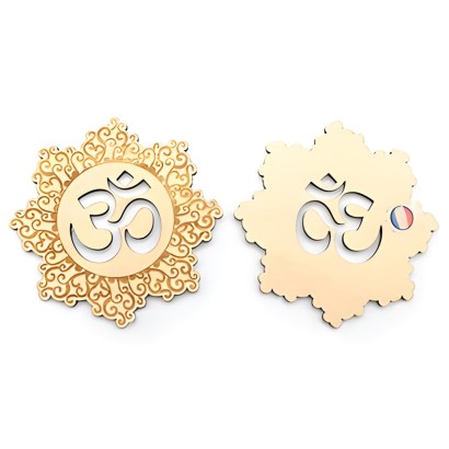 Plaque de rechargement en bois « Symbole OM » - Les Merveilles