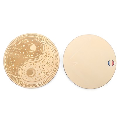 Plaque de rechargement en bois « Symbole Yin Yang » - Les