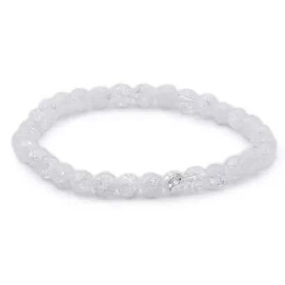 Bracelet à boules en Cristal de Roche Crack - Les Merveilles de