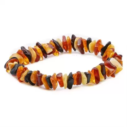 Bracelet baroque en Ambre Multicolore - Les Merveilles de Lilou