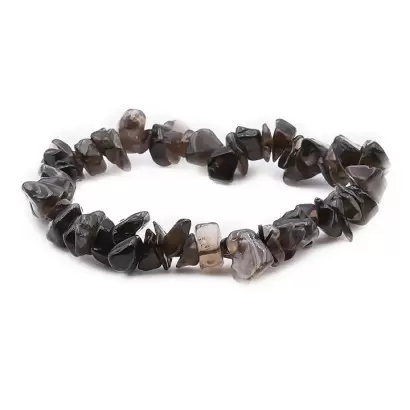 Bracelet baroque en Cristal de Roche Fumé - Les Merveilles de