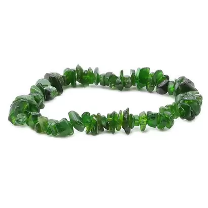 Bracelet baroque en Diopside Vert - Les Merveilles de Lilou