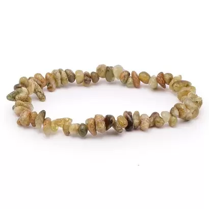 Bracelet baroque en Grenat Vert Grossulaire - Les Merveilles de
