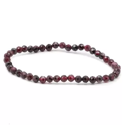 Bracelet facetté en Grenat Rouge Almandin - Les Merveilles de