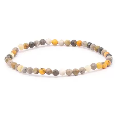 Bracelet facetté en Jaspe Bumblebee - Les Merveilles de Lilou