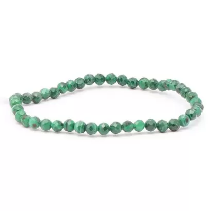 Bracelet facetté en Malachite - Les Merveilles de Lilou