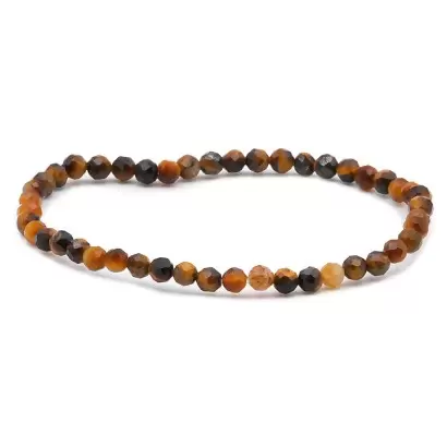 Bracelet facetté en Œil de Tigre - Les Merveilles de Lilou