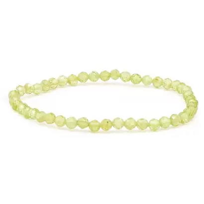 Bracelet facetté en Peridot - Les Merveilles de Lilou