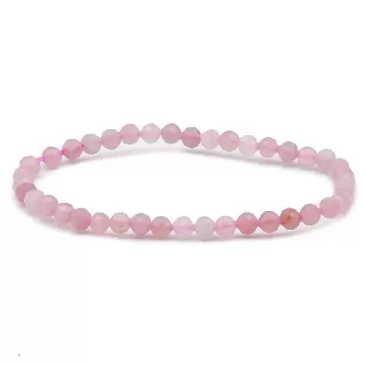 Bracelet facetté en Quartz Rose - Les Merveilles de Lilou