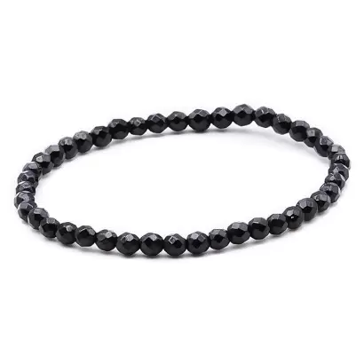 Bracelet facetté en Spinelle Noire - Les Merveilles de Lilou