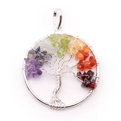 Pendentif Arbre de Vie 7 Chakras - Les Merveilles de Lilou